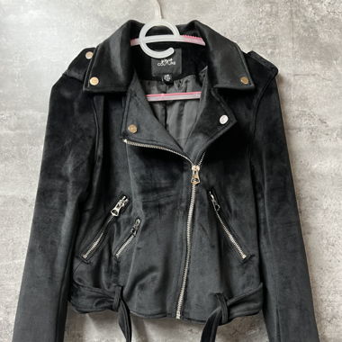 Samt Lederjacke