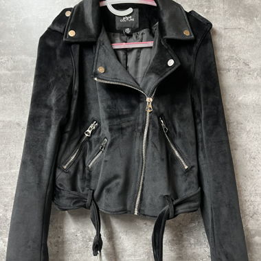 Samt Lederjacke