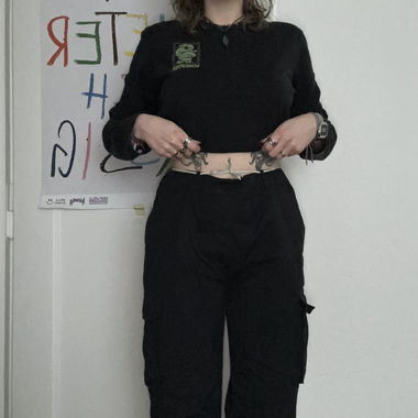 black cargo pants