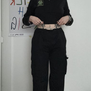 black cargo pants 