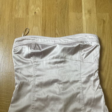 Top corset vintage en soie