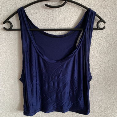 Crop top bleu marine