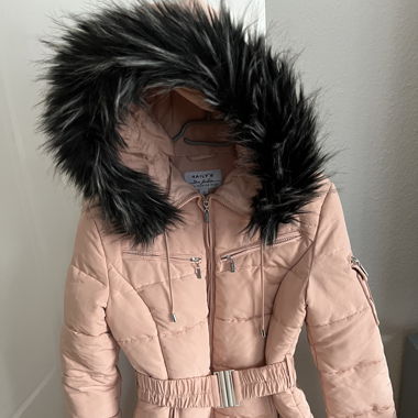 WinterjackeDamen GrösseS RoséKunstfell Kapuze warm