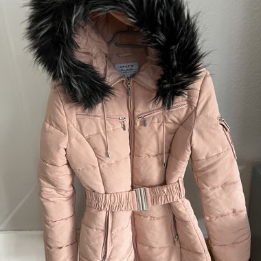 WinterjackeDamen GrösseS RoséKunstfell Kapuze warm