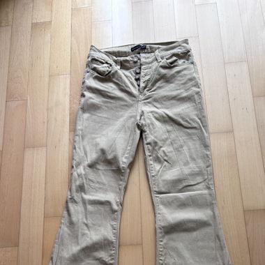 Beige Flared Jeans