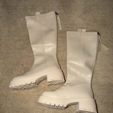 Bottes compensées blanches
