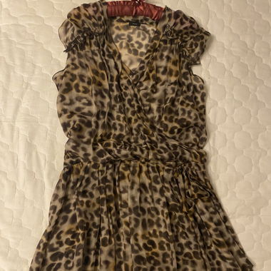 Chiffon animal print dress