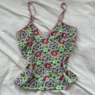 vintage colorful cami top size M