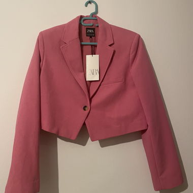 Kurzer rosa Blazer ZARA Grösse M