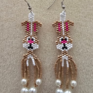 Boucles d'oreilles en perles Miyuki fait main 
