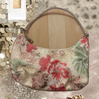 Blumen-Pailletten-Tasche