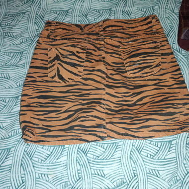Gonna mini con stampa tigre