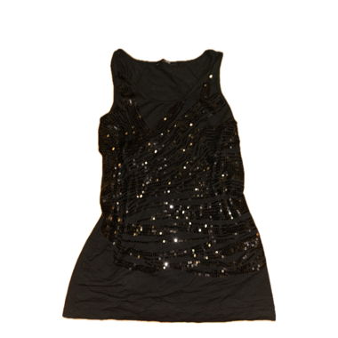 Canotta nera con paillettes