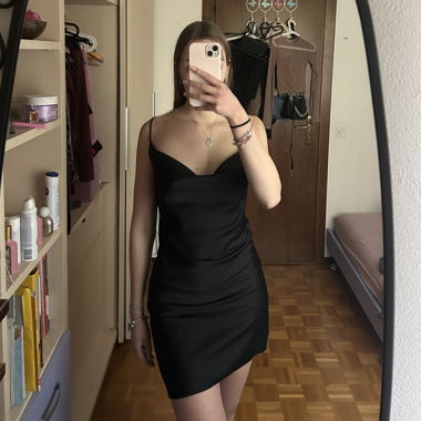 Black mini dress