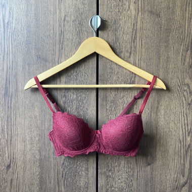 Burgundy Lace-Bra
