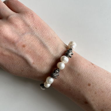 Bracelet de perles avec perles en argent