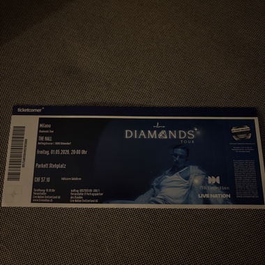 Milano Diamonds Tour Ticket