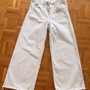 White Wide-Leg Jeans