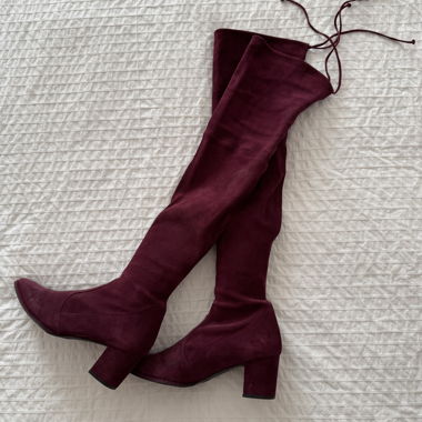 Stuart Weitzman Stivali bordeaux overknee