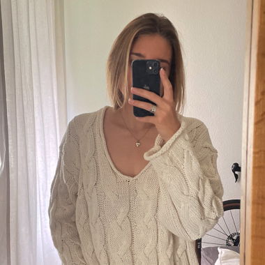 Pullover Zopfmuster Creme
