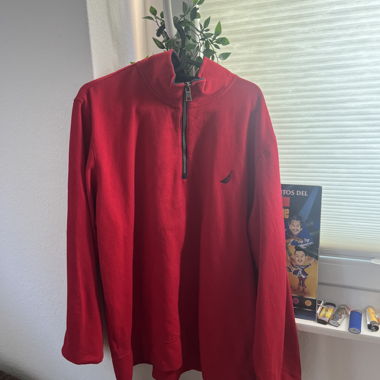 Maglia Nautica rossa quarter-zip