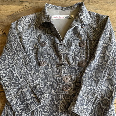 Giacca con Stampa Pitone Linda Jeans Taglia S/M