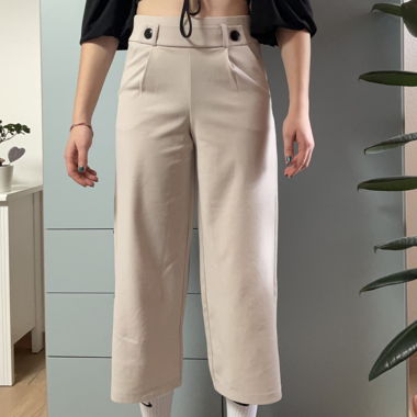 Hose, creme, elegant