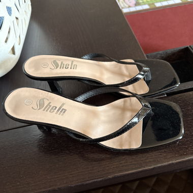 Black Heeled Mules