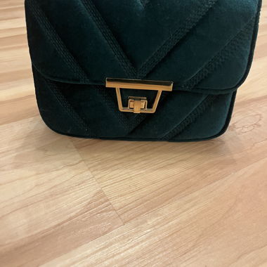 Dunkelgründe Samt Handtasche