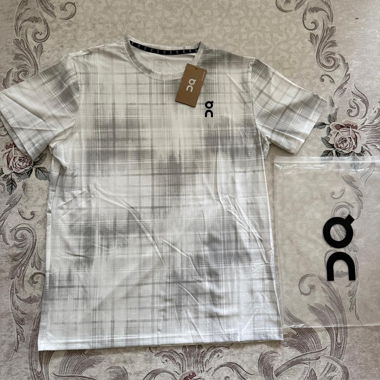 On Checked Grey T-Shirt
