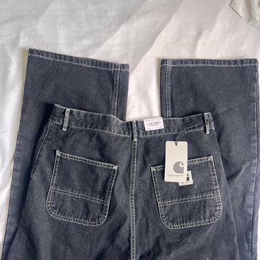 Carhartt Black 11.25oz Denim Baggy Jeans