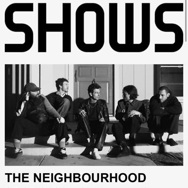 1x THE NEIGHBOURHOOD TICKET POSTO A SEDERE