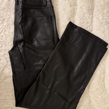 Pantaloni Effetto Pelle Nero