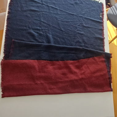 Sciarpa plaid bicolore 80x200 cm