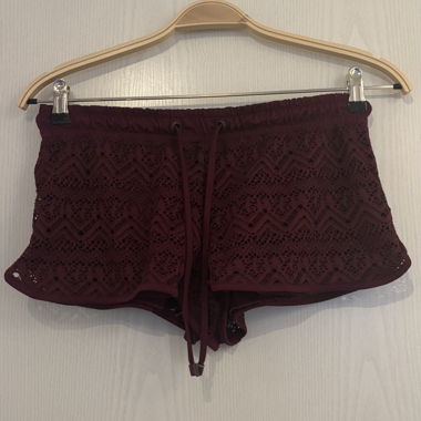 Burgundy swim trunks