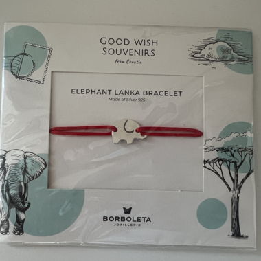 Bracciale Borboleta Elephant Lanka in argento 925, nuovo
