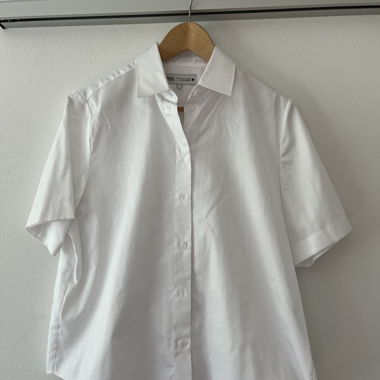 Camicia bianca Zara a maniche corte
