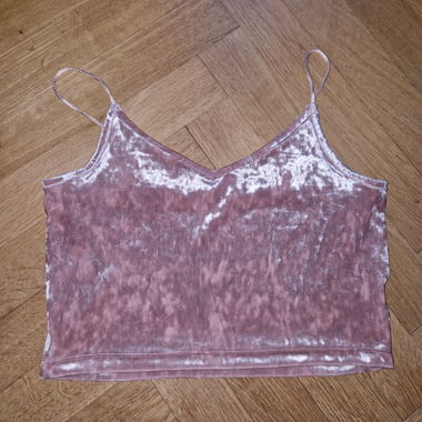 Top rosa in velluto