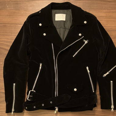 Samtjacke im Bikerstyle Grösse S