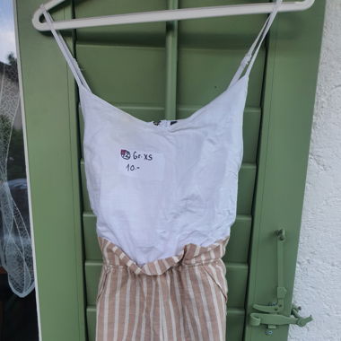 Jumpsuit braun-weiss