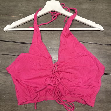 Pink Bikini Top with Laces
