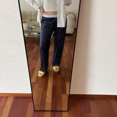 Sequin trousers from Hand over