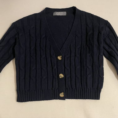 Navy Button Down Cardigan