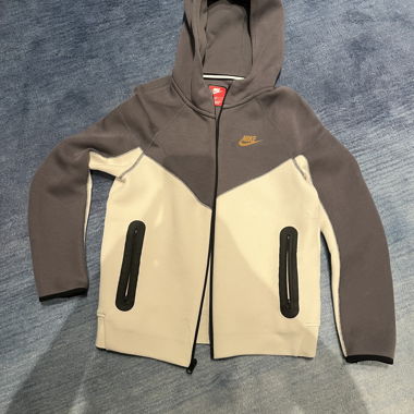 Felpa Nike Tech Fleece Full-Zip Grigio/Cream