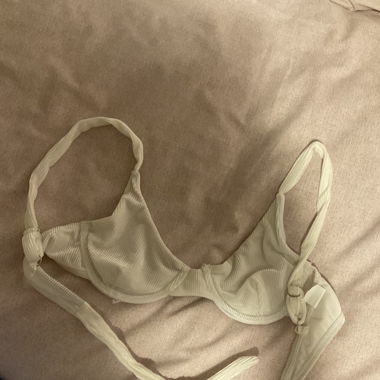 White Bikini Top/bra  ripped