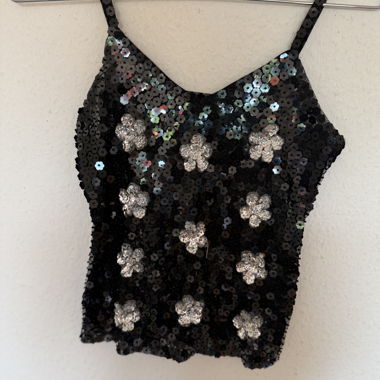 Sequin Floral Cami Top