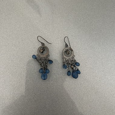 Blue drop earrings