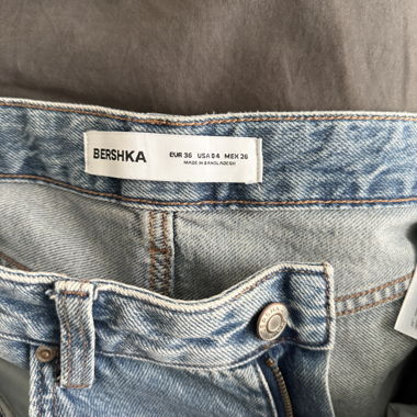Jeans Bershka wide leg light wash EU 36