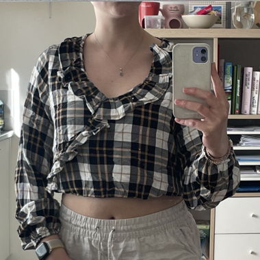 Karrierte Bluse