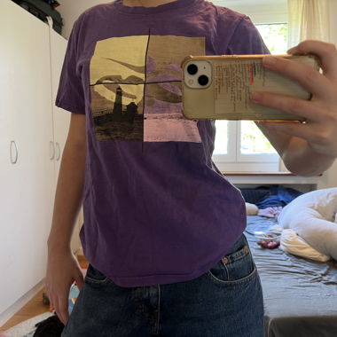 t-shirt nike violet avec imprimé